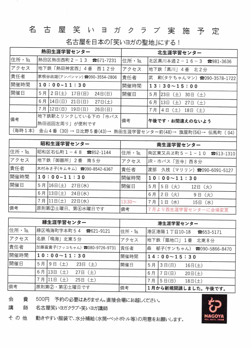 名古屋笑いヨガクラブ